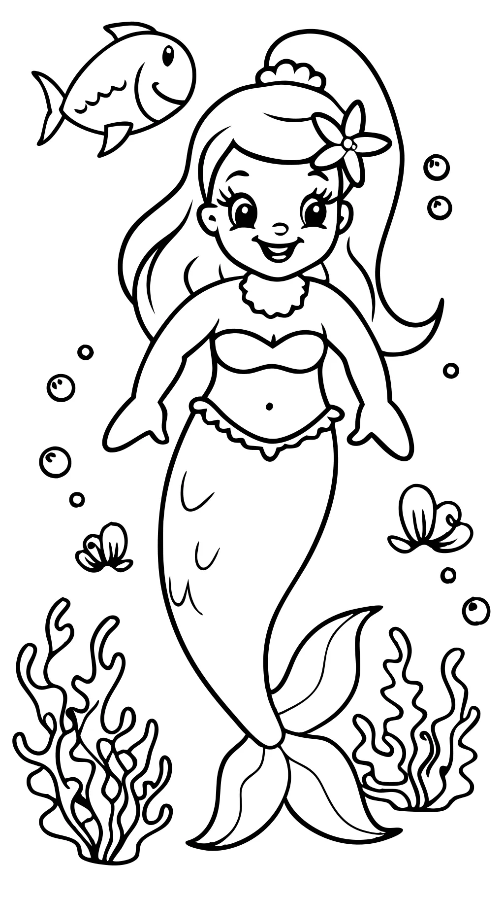 coloring pages of mermaid